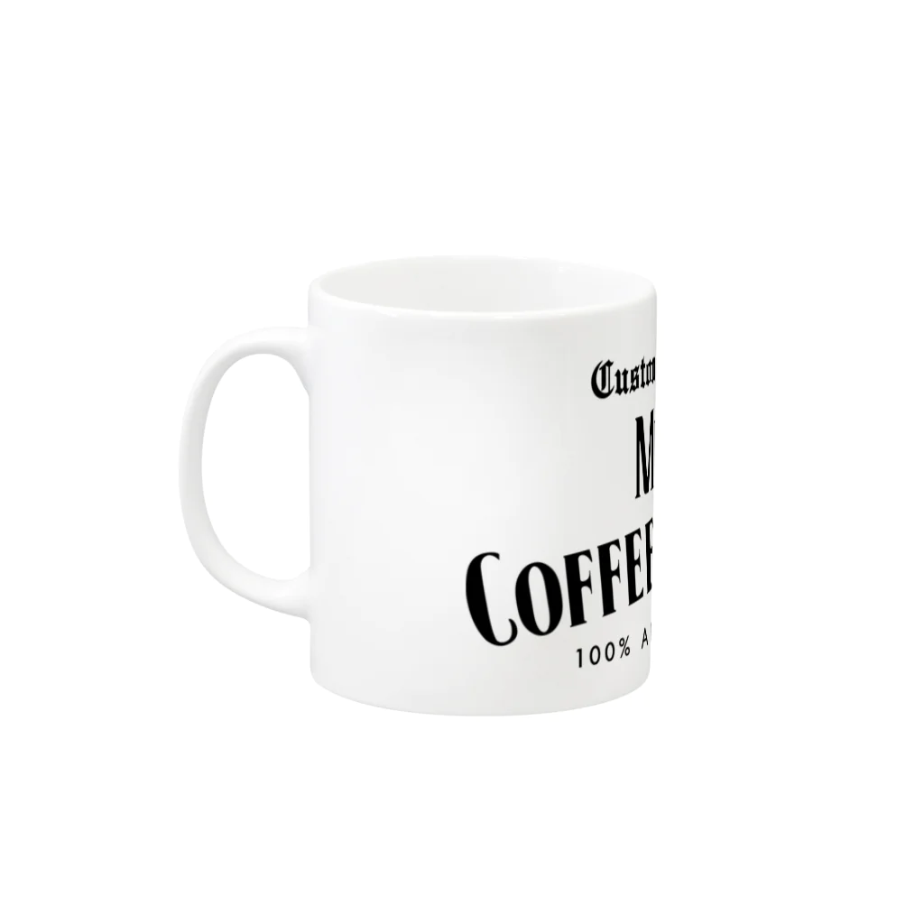 御堂珈琲店 Midou Coffee Roastersのロゴ入りマグ　ブラック Mug :left side of the handle