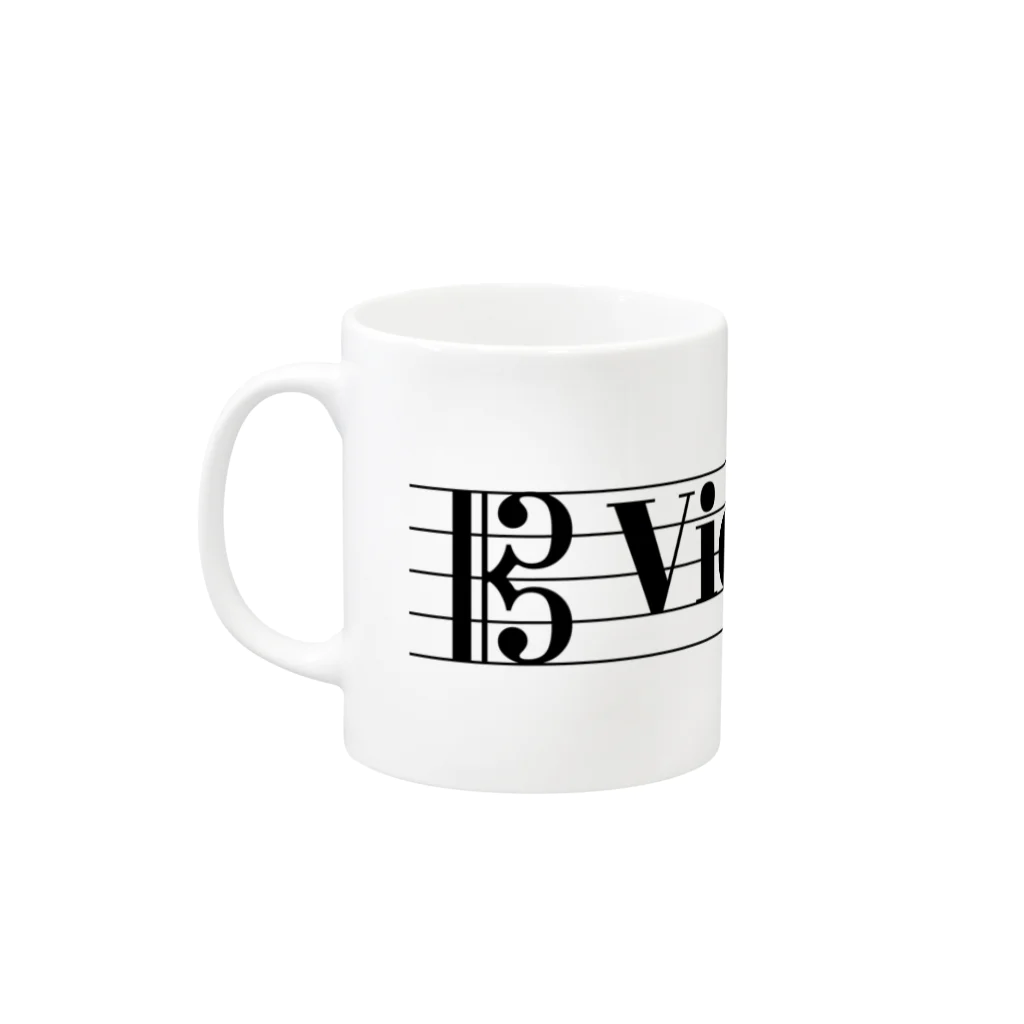 もりてつのViola Life Mug :left side of the handle