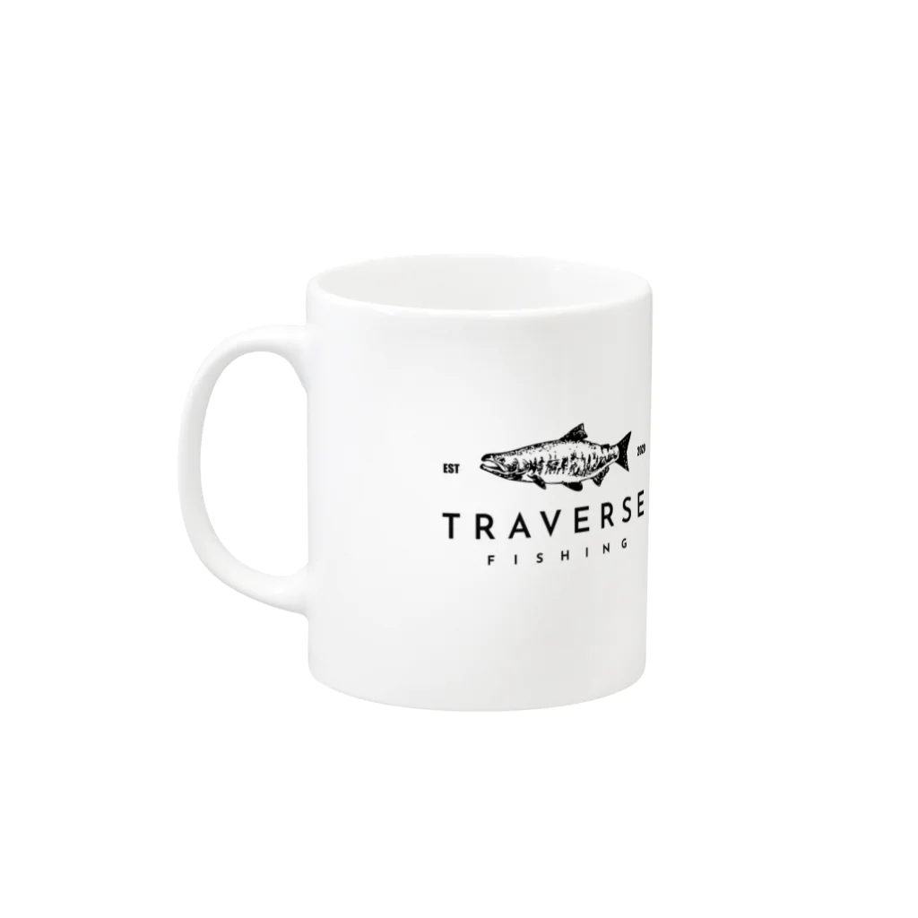 TRAVERSE FISHINGのTRAVERSE_FISING_NEW_LOGO Mug :left side of the handle