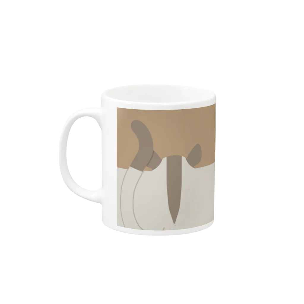 Coral Pea -フクロモモンガブリーダー-のフクモモ愛好会。(のぺっとクリミノ) Mug :left side of the handle