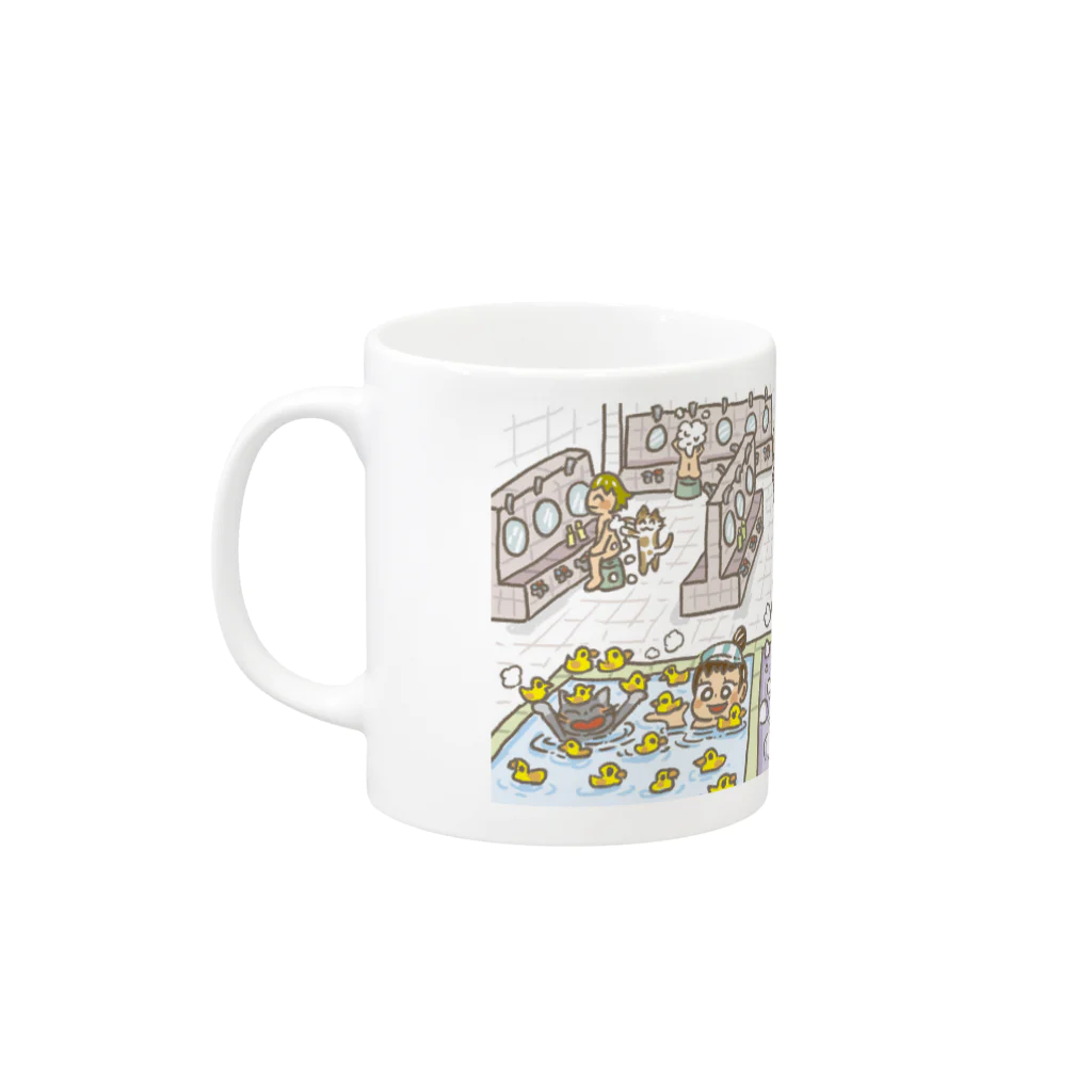 さくら いま のおみせ◎SUZURI店のきみと行きたい銭湯 Mug :left side of the handle