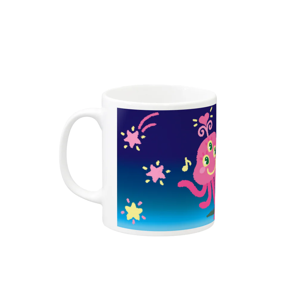 雁花工房（寄付アイテム販売中です）の南の宇宙人 Mug :left side of the handle