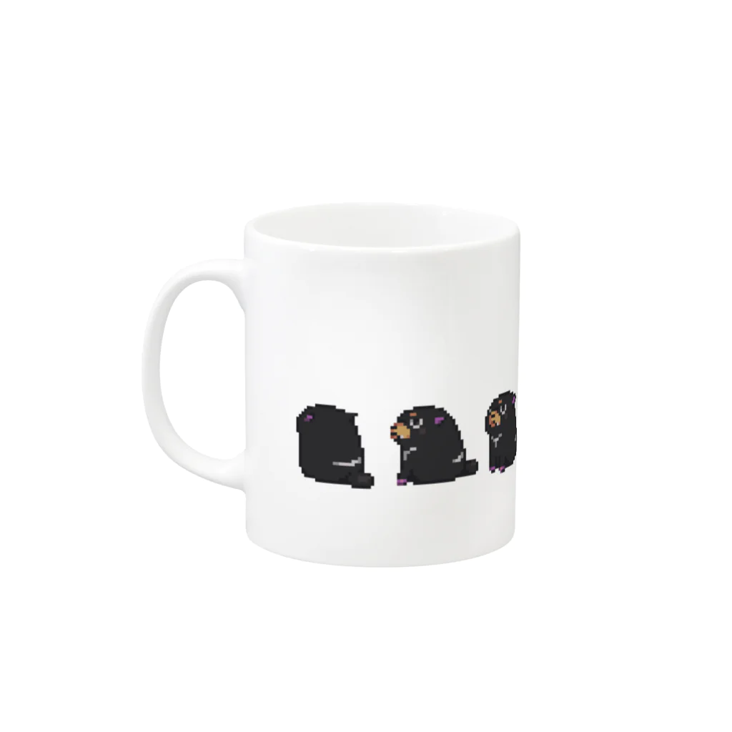 ヨモ市のデビちゃん　マルチアングルドット絵 Mug :left side of the handle