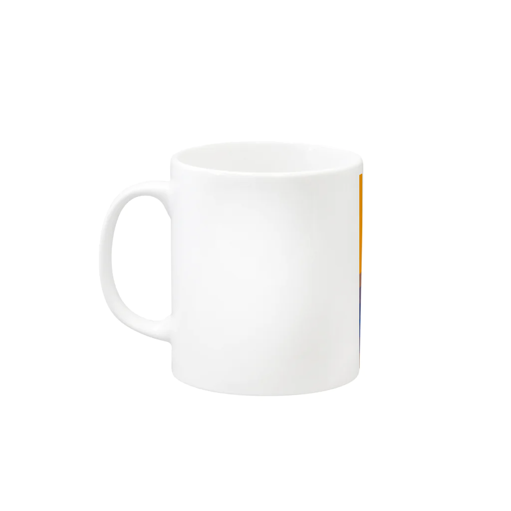 ジルトチッチのデザインボックスの羊一家の日の出一番 Mug :left side of the handle