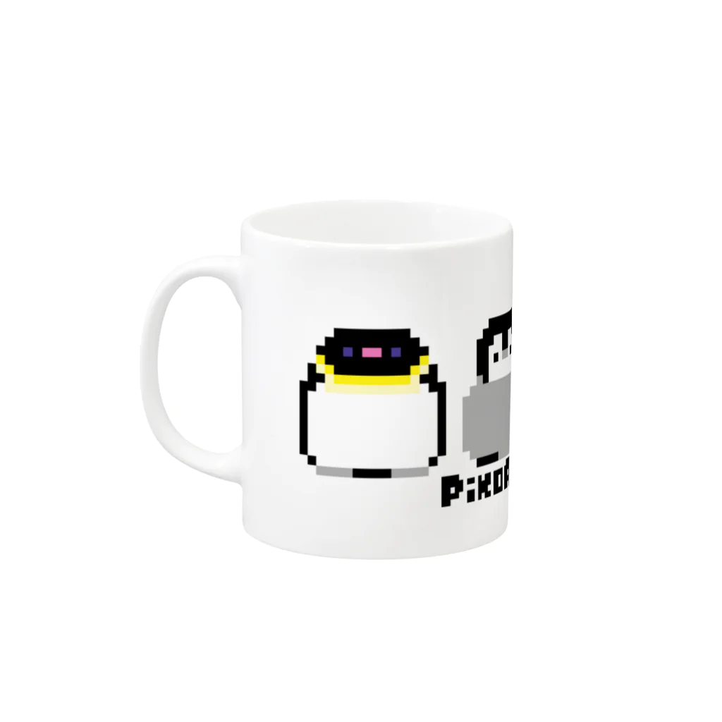 ヤママユ(ヤママユ・ペンギイナ)のピコアプテノディテス(よこ) Mug :left side of the handle