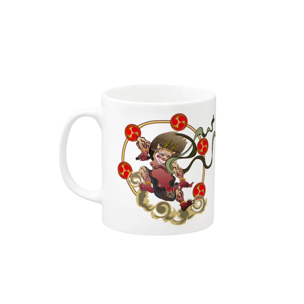 Drecome_DesignのFujin Raijin Mug :left side of the handle