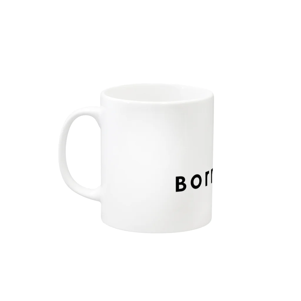 BORN BY ACCIDENT / BLACKBASS tokyoのぼんばいえ Mug :left side of the handle