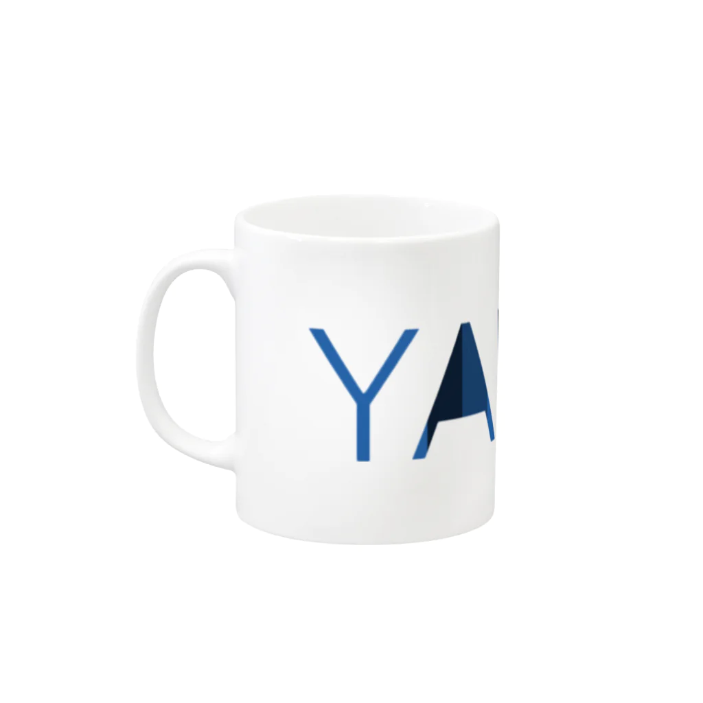 梁矢(やんや)のYANYAロゴ青系統 Mug :left side of the handle