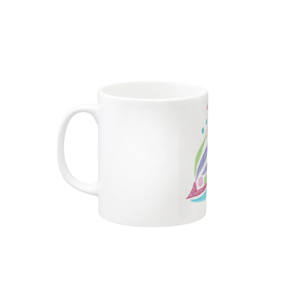 感情の「羽ばたく」 Mug :left side of the handle