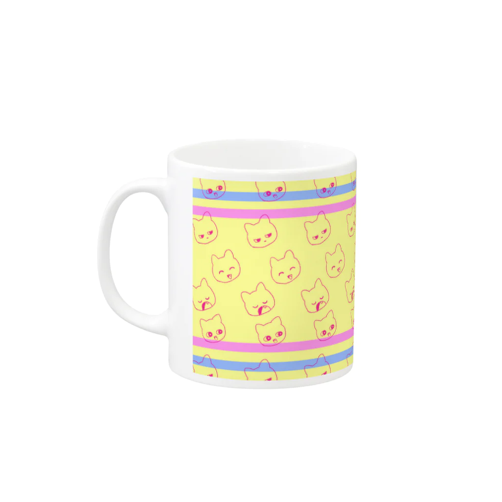 やえがしのねこねこ Mug :left side of the handle