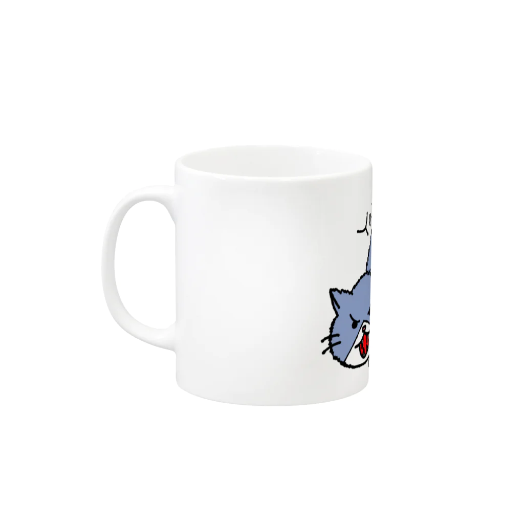 torachan-3の猫　やんのかステップ Mug :left side of the handle