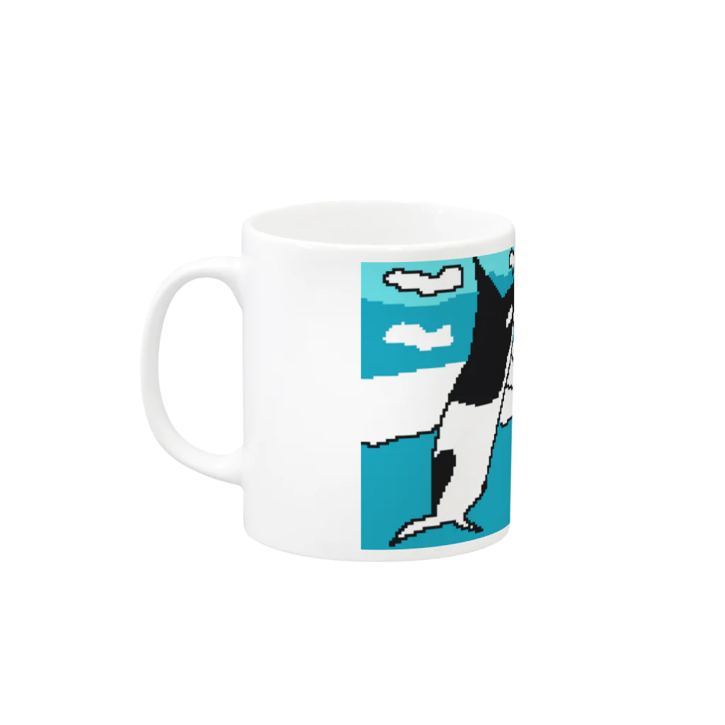 Petit SERAのシャチくん Mug :left side of the handle