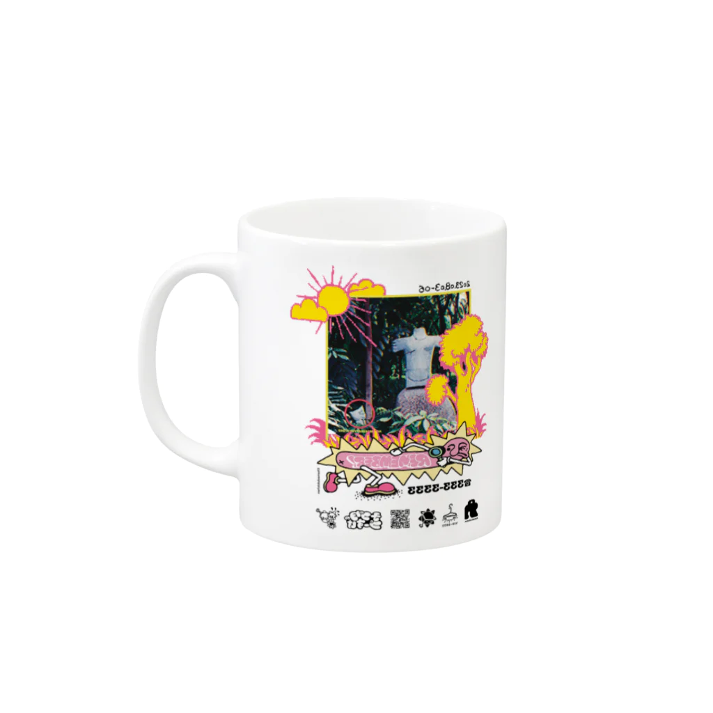 かまどキッチンの333-3333 羽枕ぴょんぴょこ(仮) Mug :left side of the handle