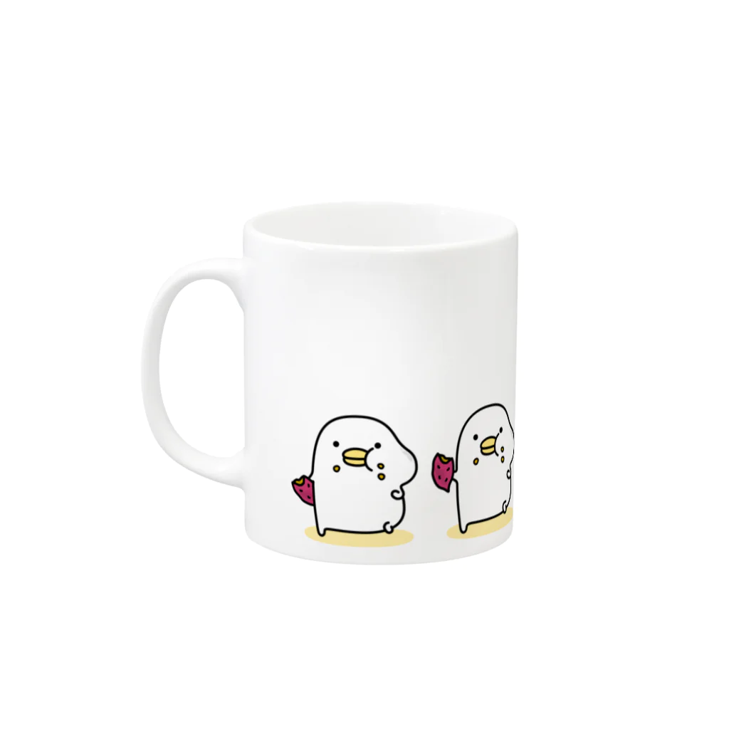 mame&coのうるせぇトリのマグカップ Mug :left side of the handle