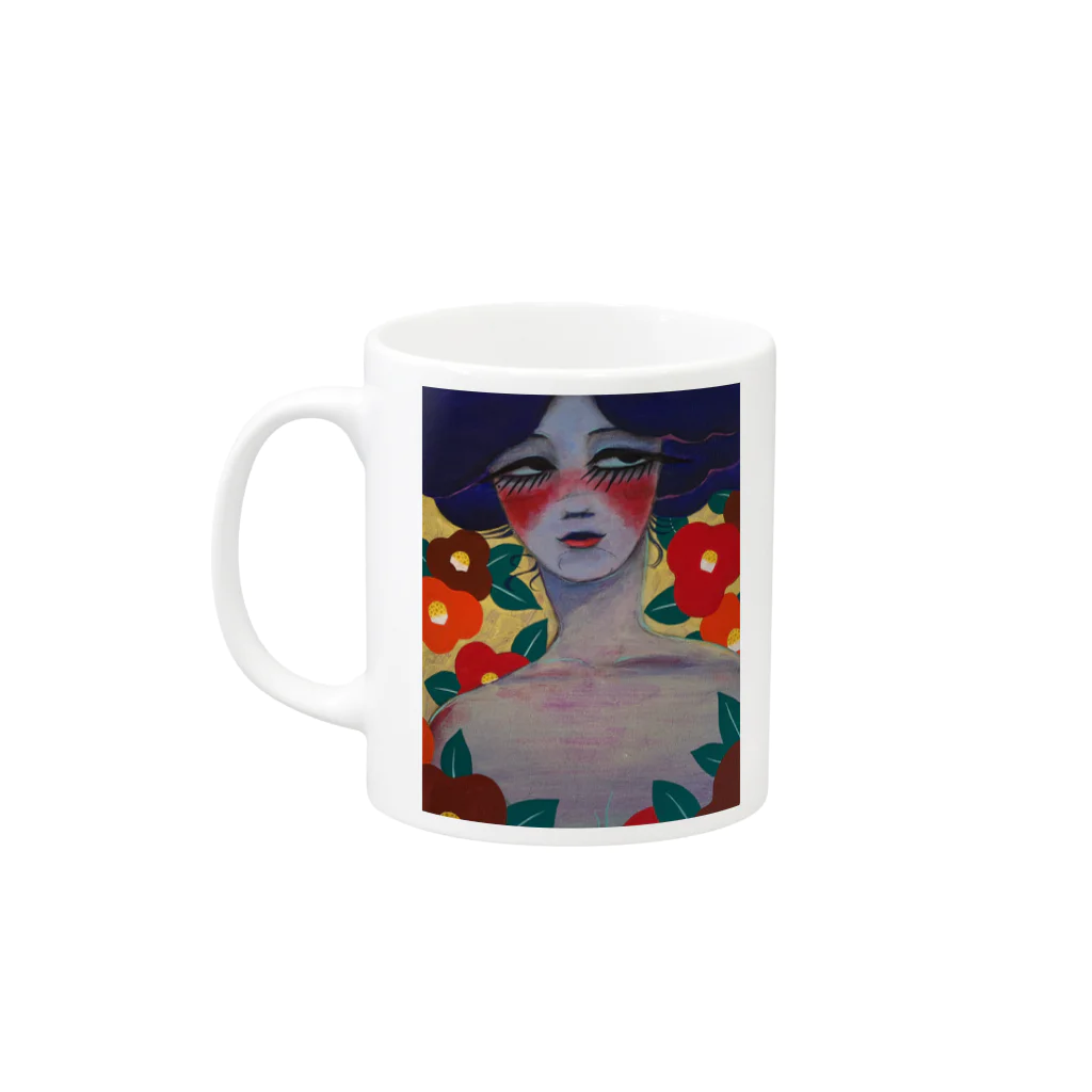 satoko-yの赤椿姫 Mug :left side of the handle