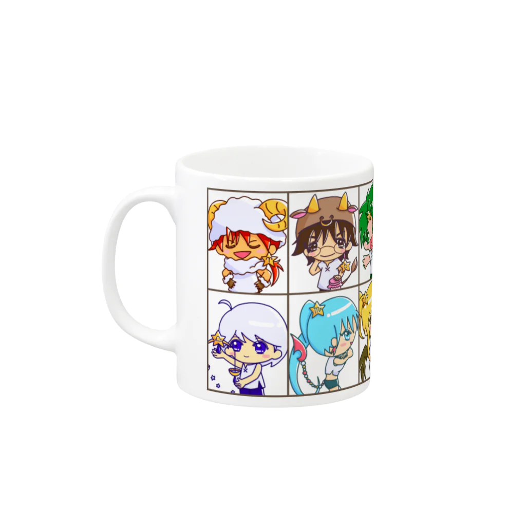 めいろ堂の十二星座シリーズ Mug :left side of the handle