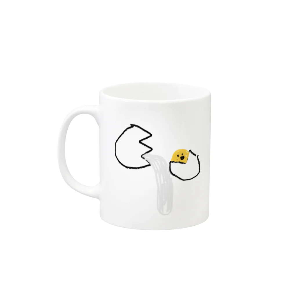 86_hamburgerのなまたまごクライシス Mug :left side of the handle