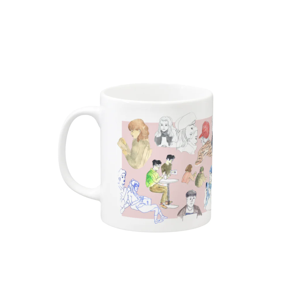 KANBINの東京の喫茶店マグ Mug :left side of the handle