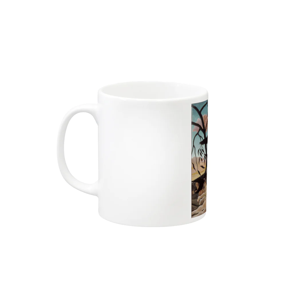 世界美術商店の戦争 / War Mug :left side of the handle