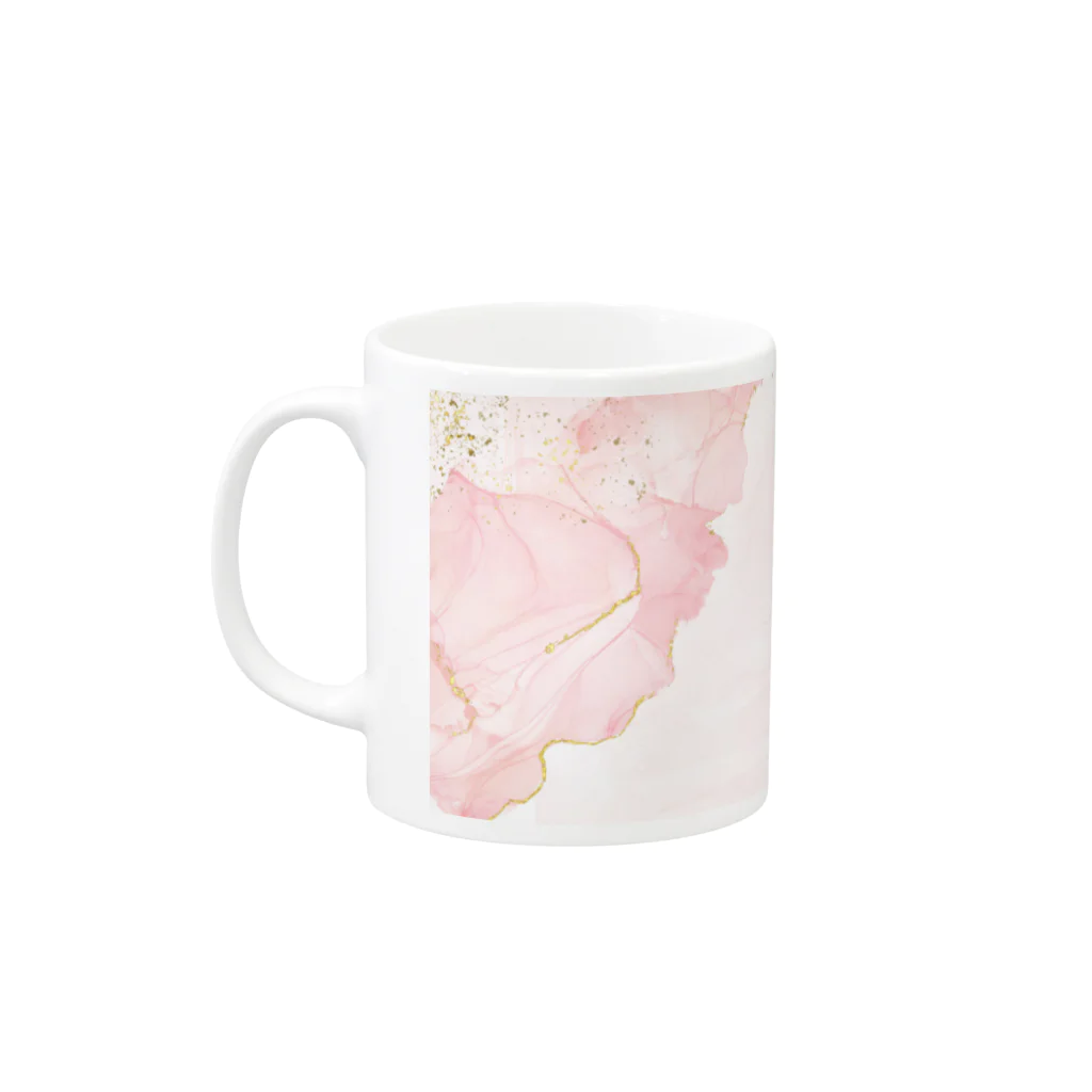 アルミルチャンネルショップのFEOH_flowerアルコールインクColabo Mug :left side of the handle