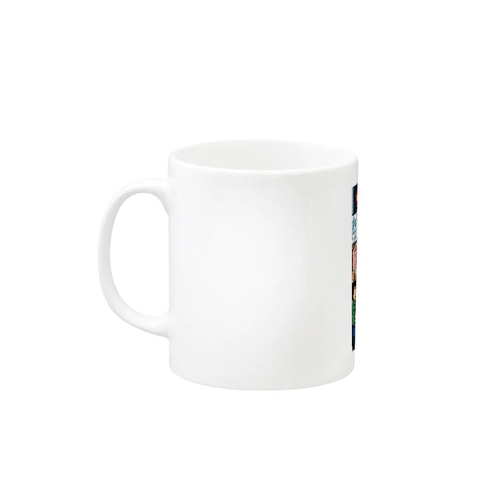 workingpapaの政府に抗議 Mug :left side of the handle