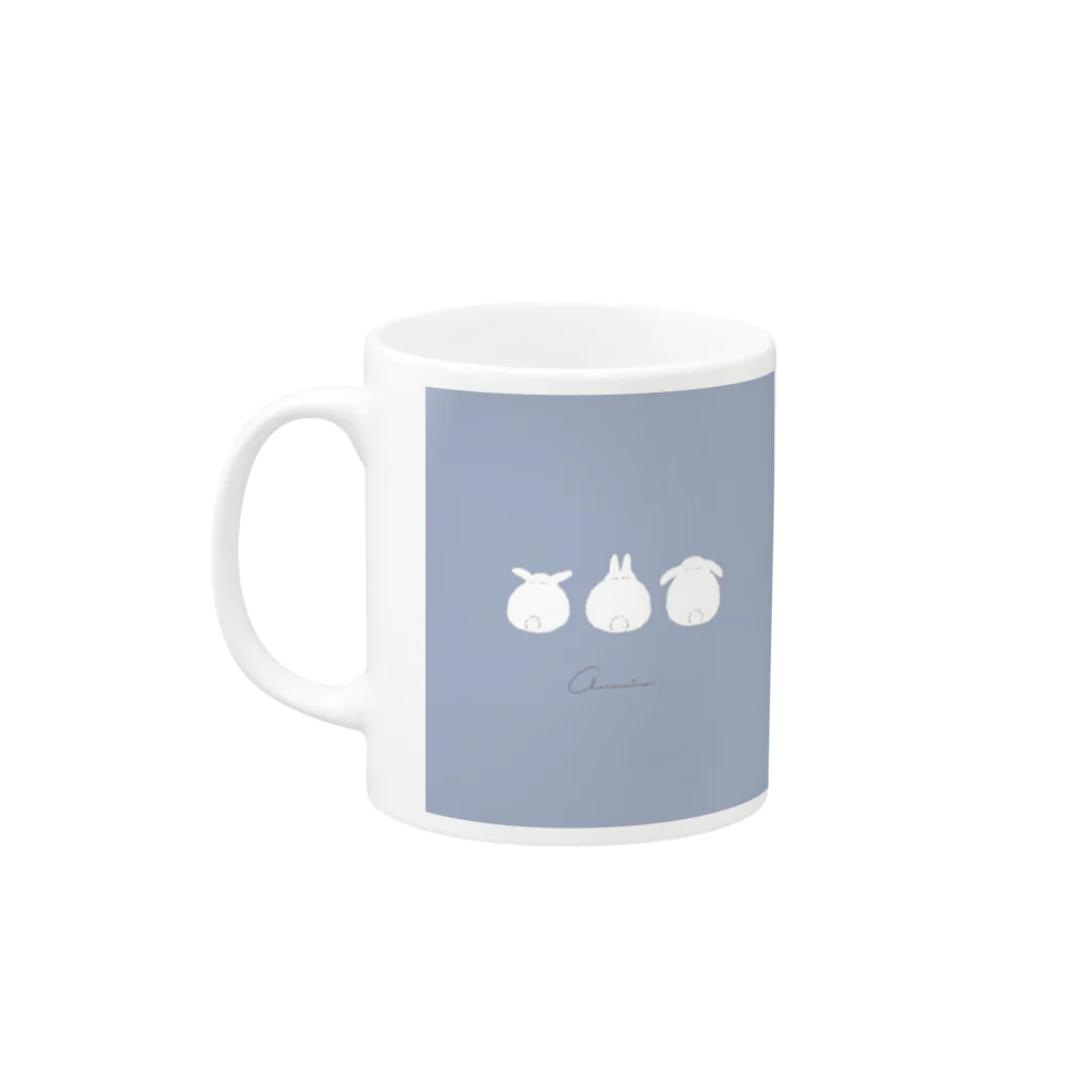 うさぎ雑貨のお店 Charoccinoのうさ大福・Ｅ Mug :left side of the handle