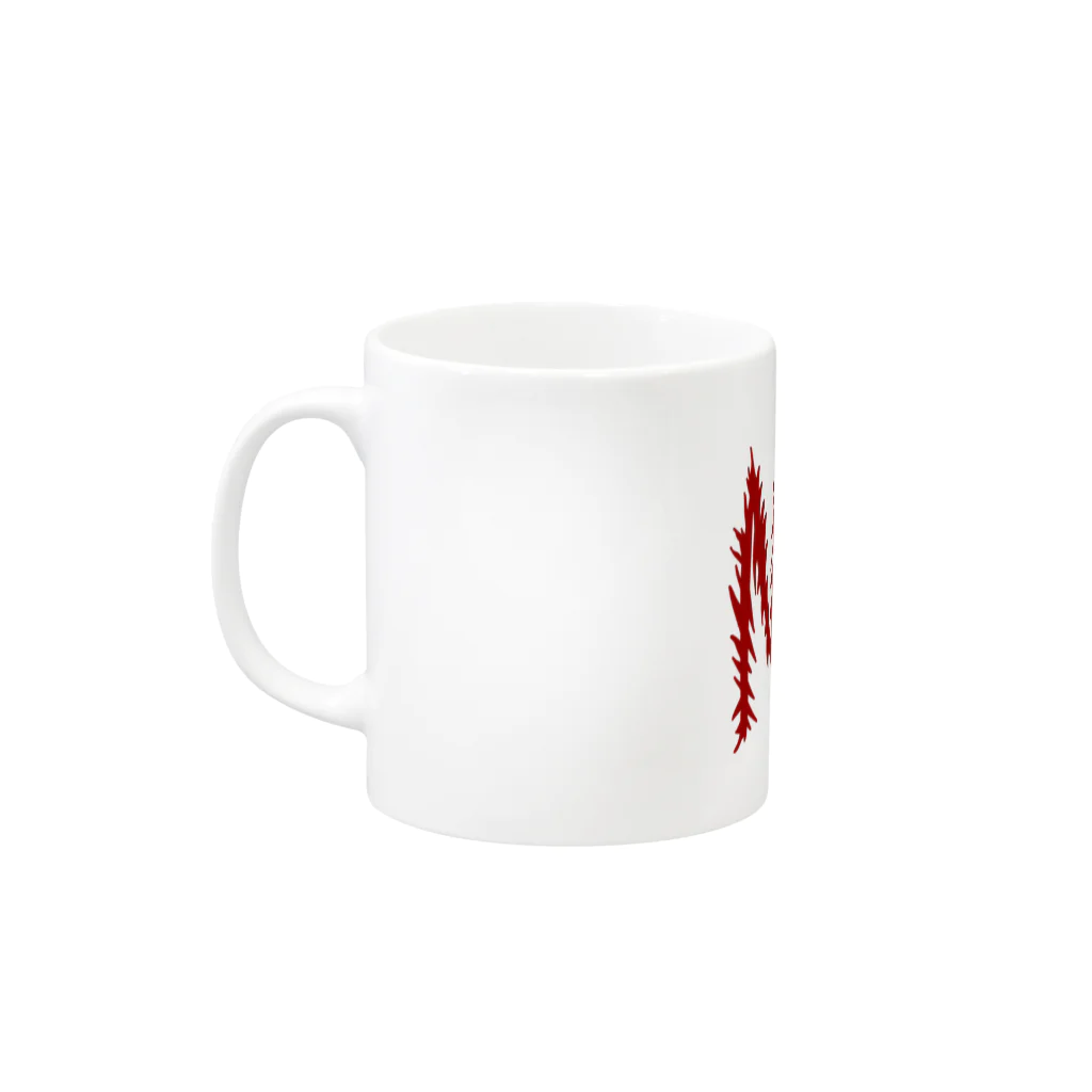 サトシ最悪の配信者のNEKOCHAN Graffiti (レッド) Mug :left side of the handle