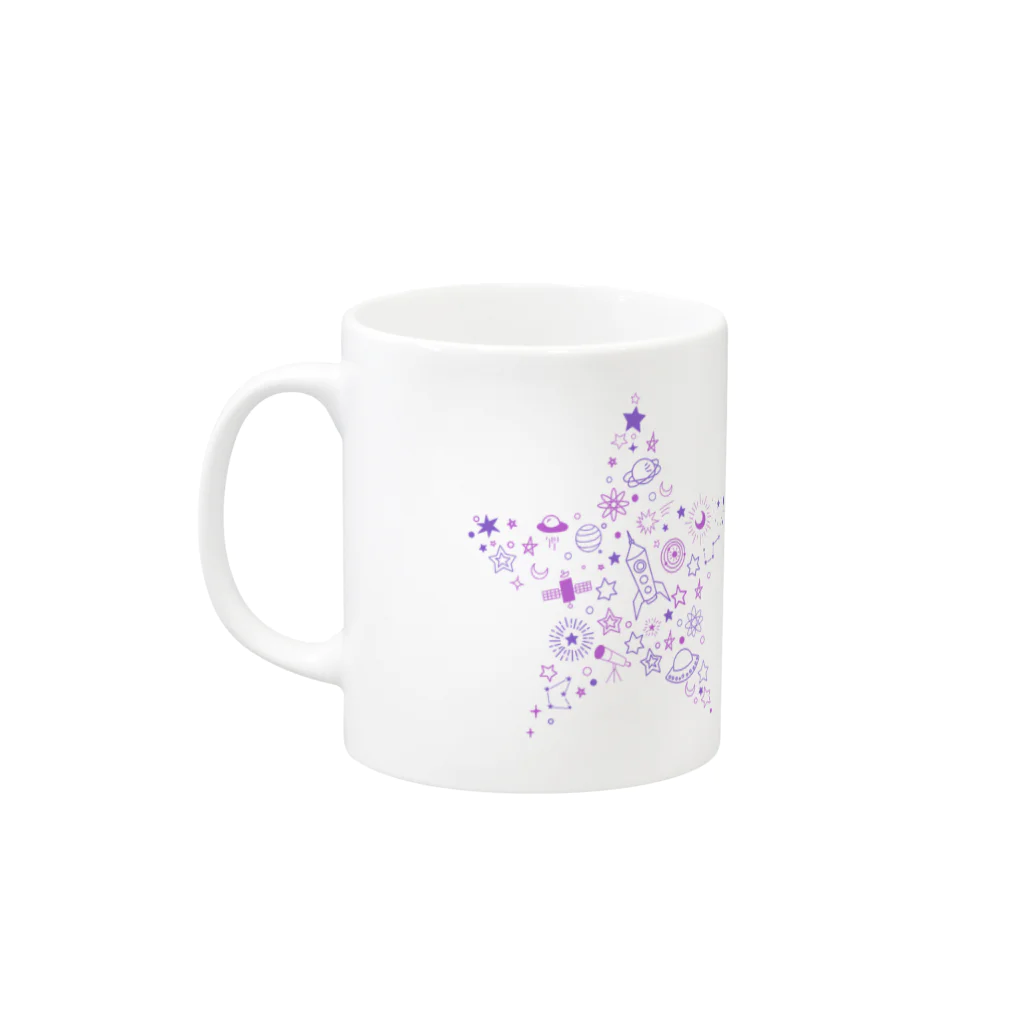 べての星型宇宙 Mug :left side of the handle