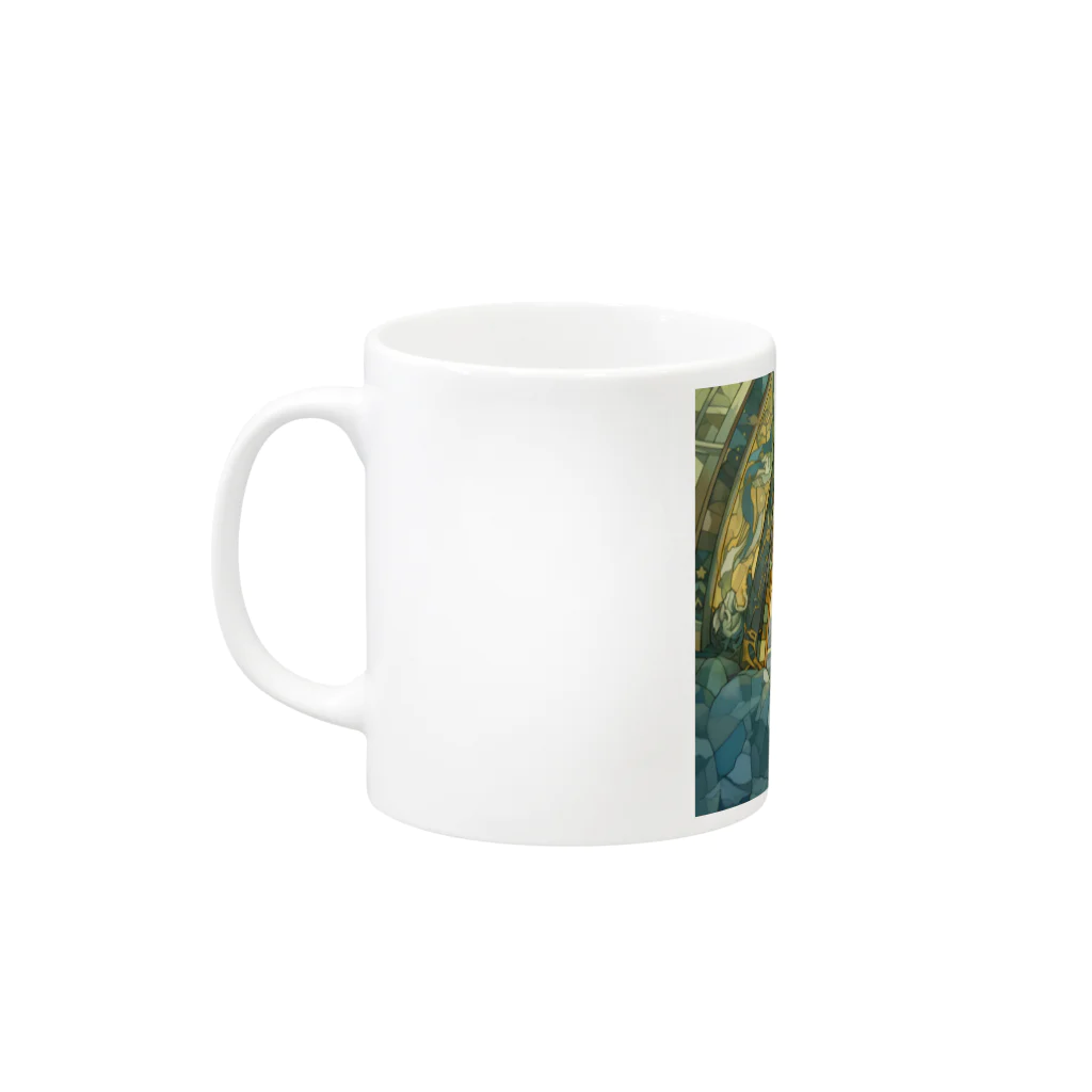 コウテイペンギン至上主義のコウテイペンギン創世の物語 Mug :left side of the handle