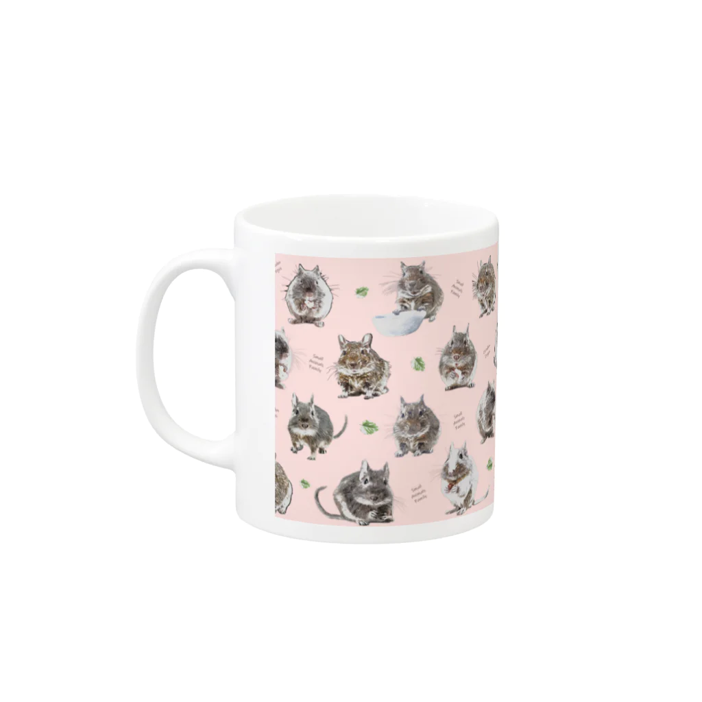 Small Animals Family Apparel Storeのデグーマグカップ PK Mug :left side of the handle