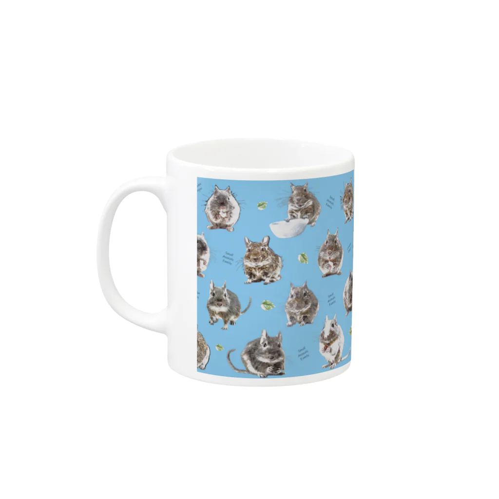 Small Animals Family Apparel Storeのデグーマグカップ BL Mug :left side of the handle