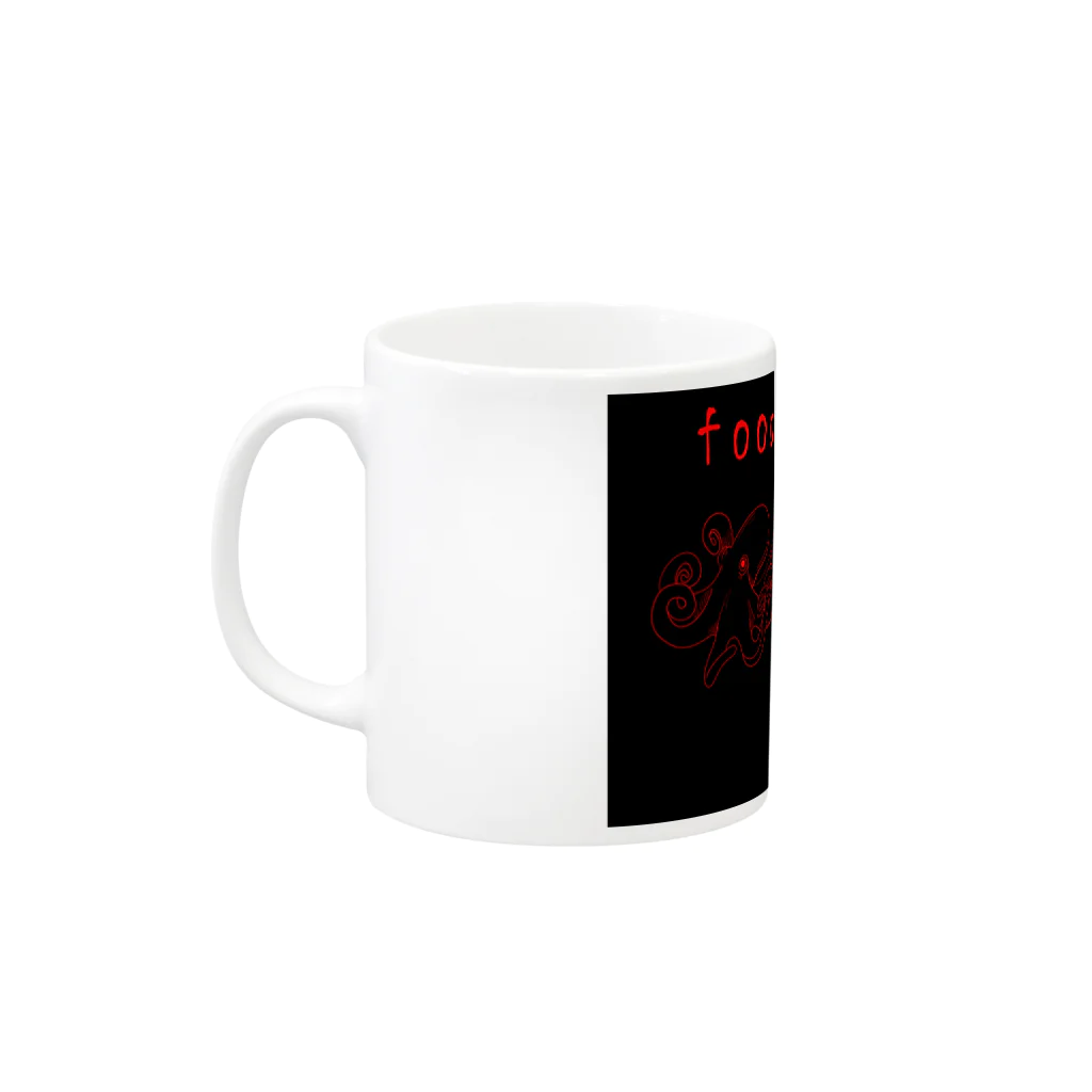 71-Coffeeのイイダコ Mug :left side of the handle