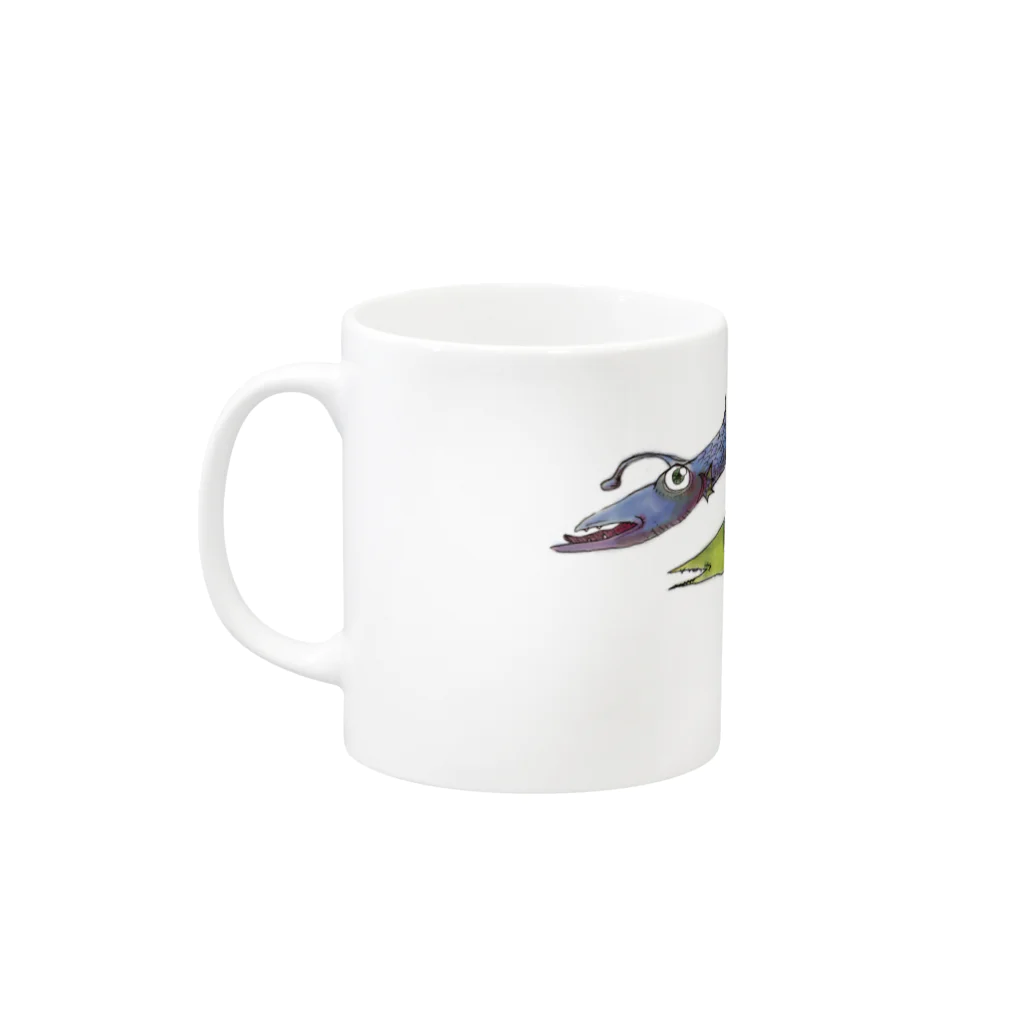 samakatanの魚、細長い三匹 Mug :left side of the handle