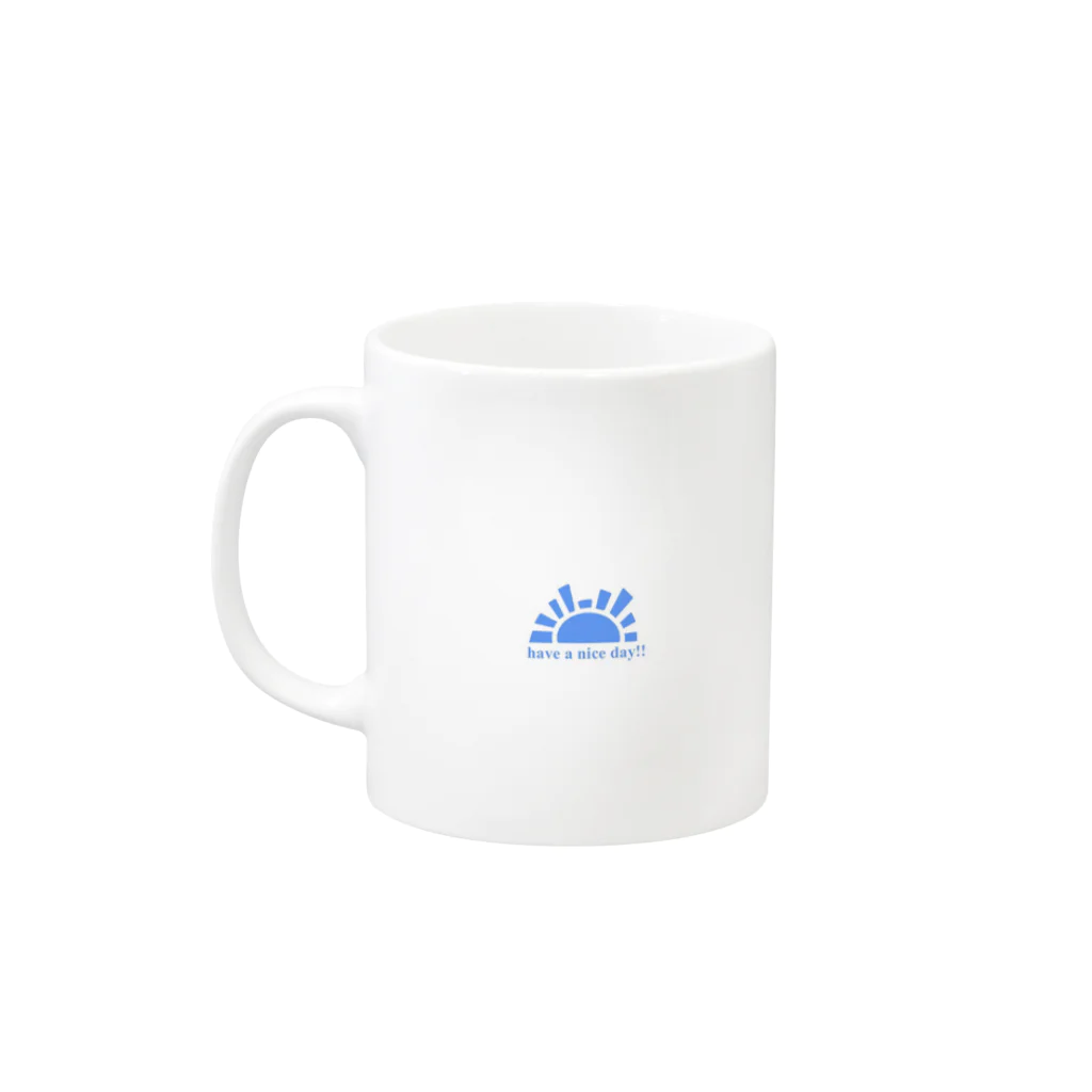 wayo mugのGood morning my love/blue Mug :left side of the handle