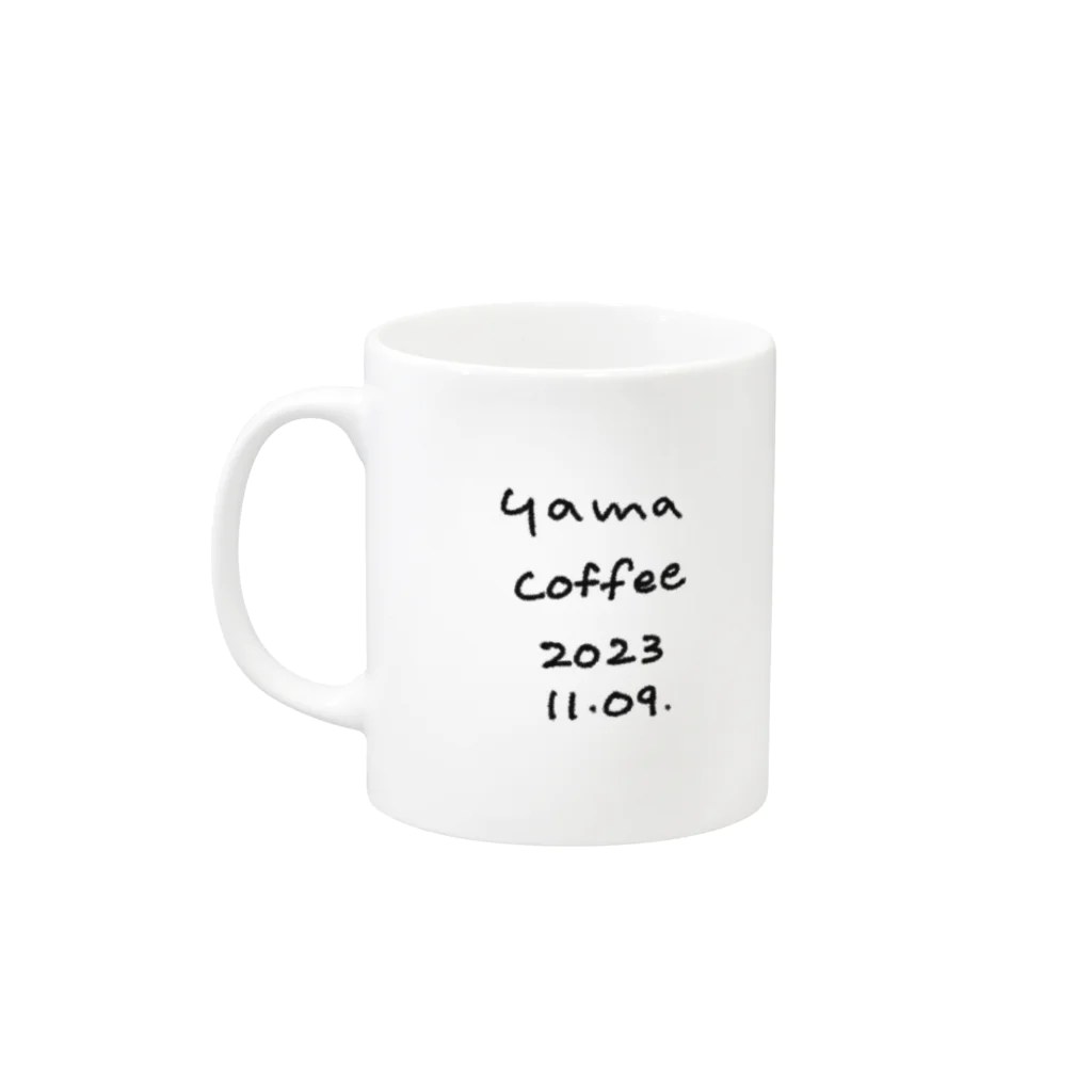 工房ちまちまのyama coffee ５th anniversary Mug :left side of the handle