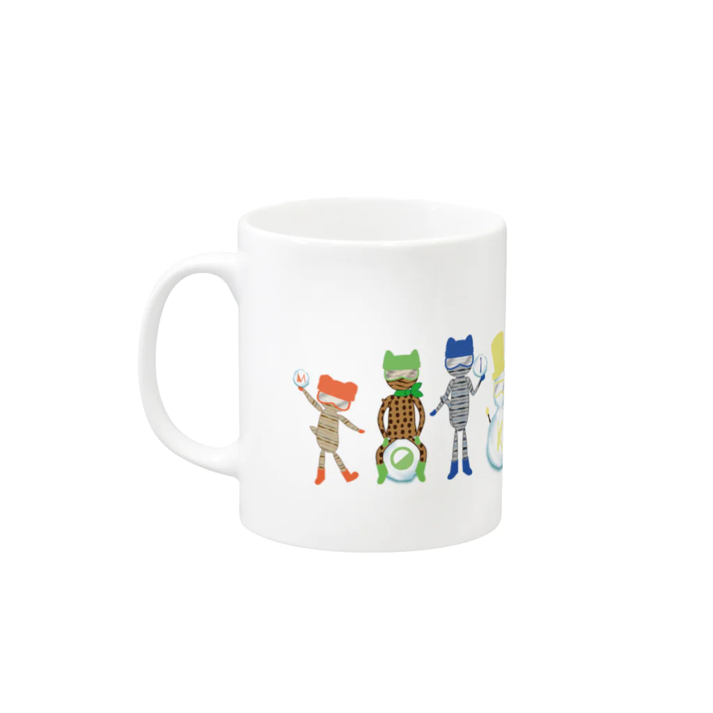 MolKaronのMolKaron７　雪玉７　ポーズ Mug :left side of the handle