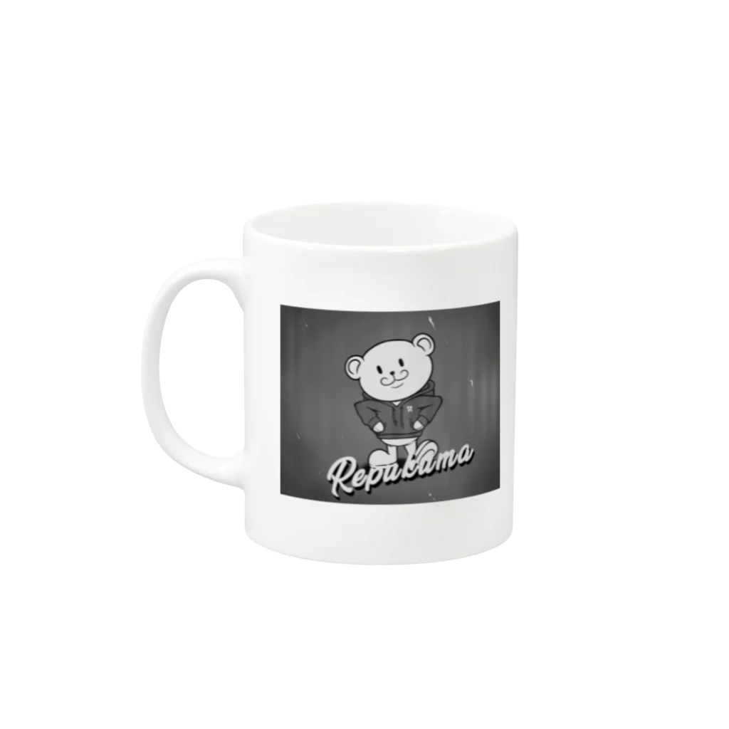 れぷちんのレトロアニメれぷくま Mug :left side of the handle