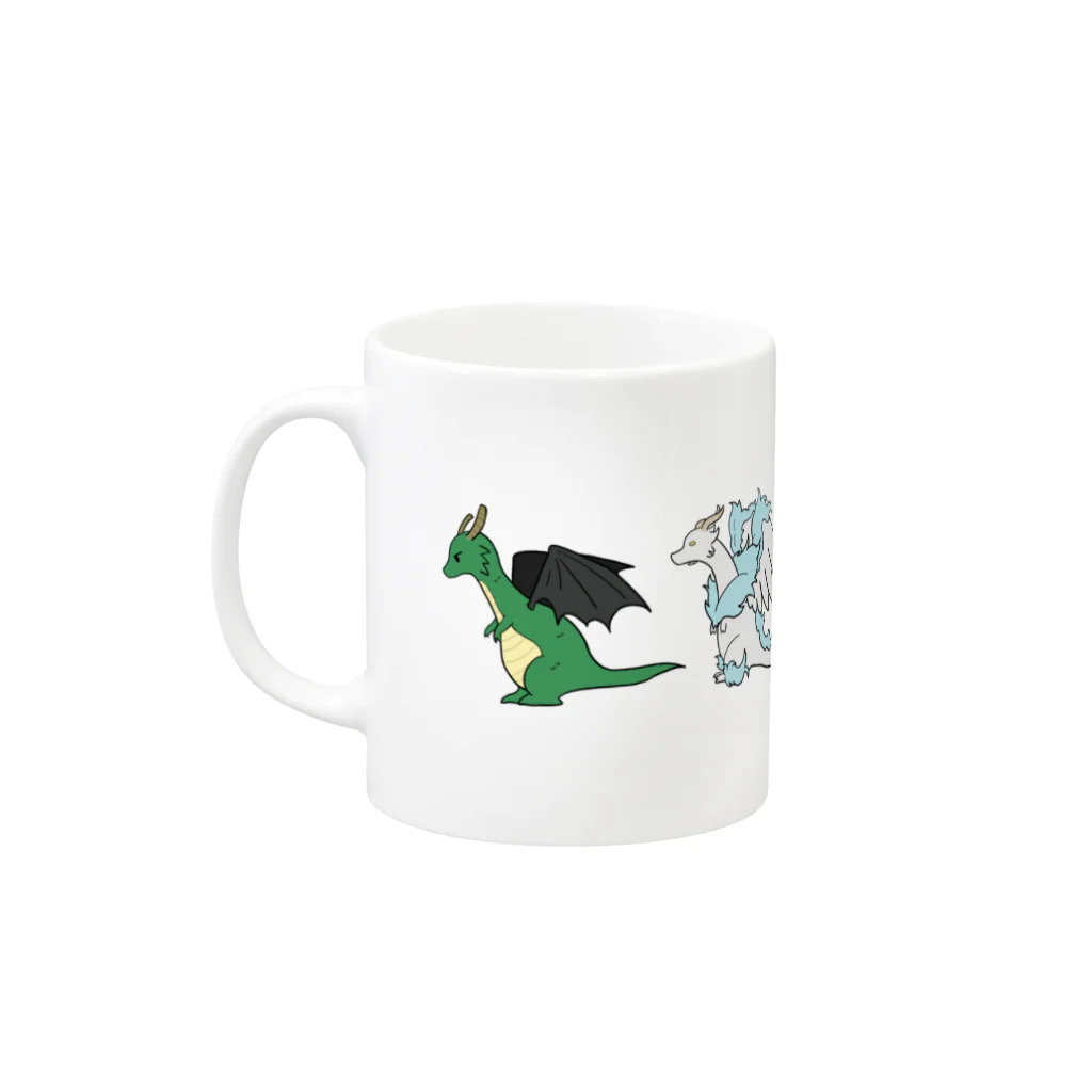 ドラゴンショップの大集合！色んなドラゴンたち！ Mug :left side of the handle