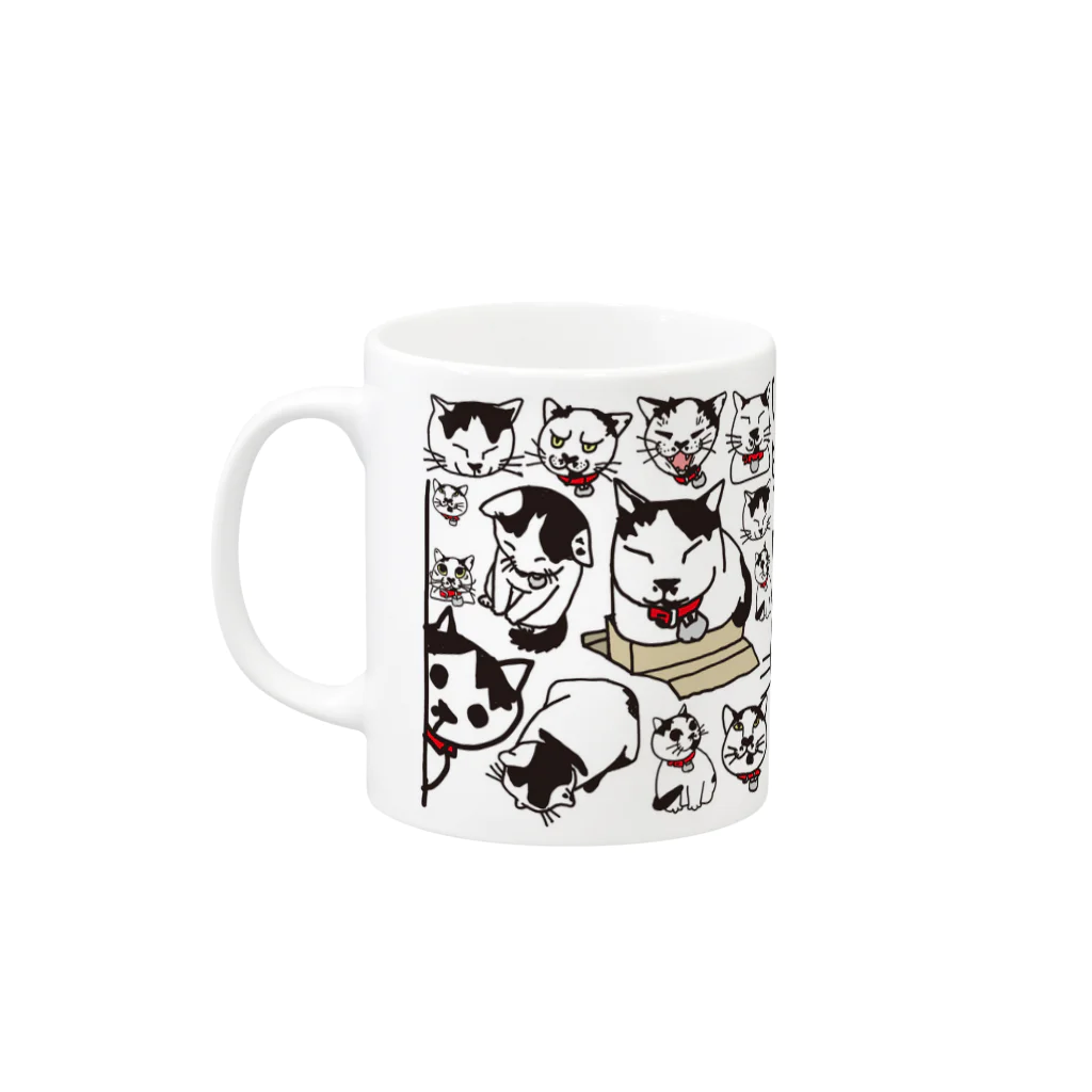 Yoshisyanのハチワレマグカップ Mug :left side of the handle