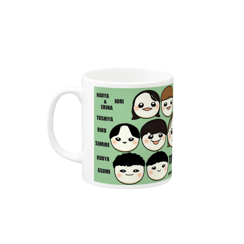 HappyGorillaの祖父母と孫たち④ Mug :left side of the handle