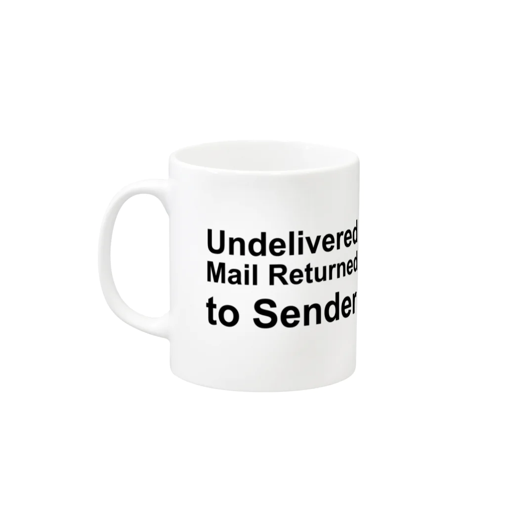 BONBONのUndelivered  Mail Returned  to Sender Mug :left side of the handle