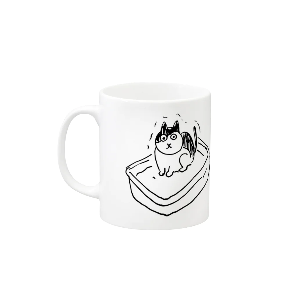 ヒカリタケウチのふんばる Mug :left side of the handle