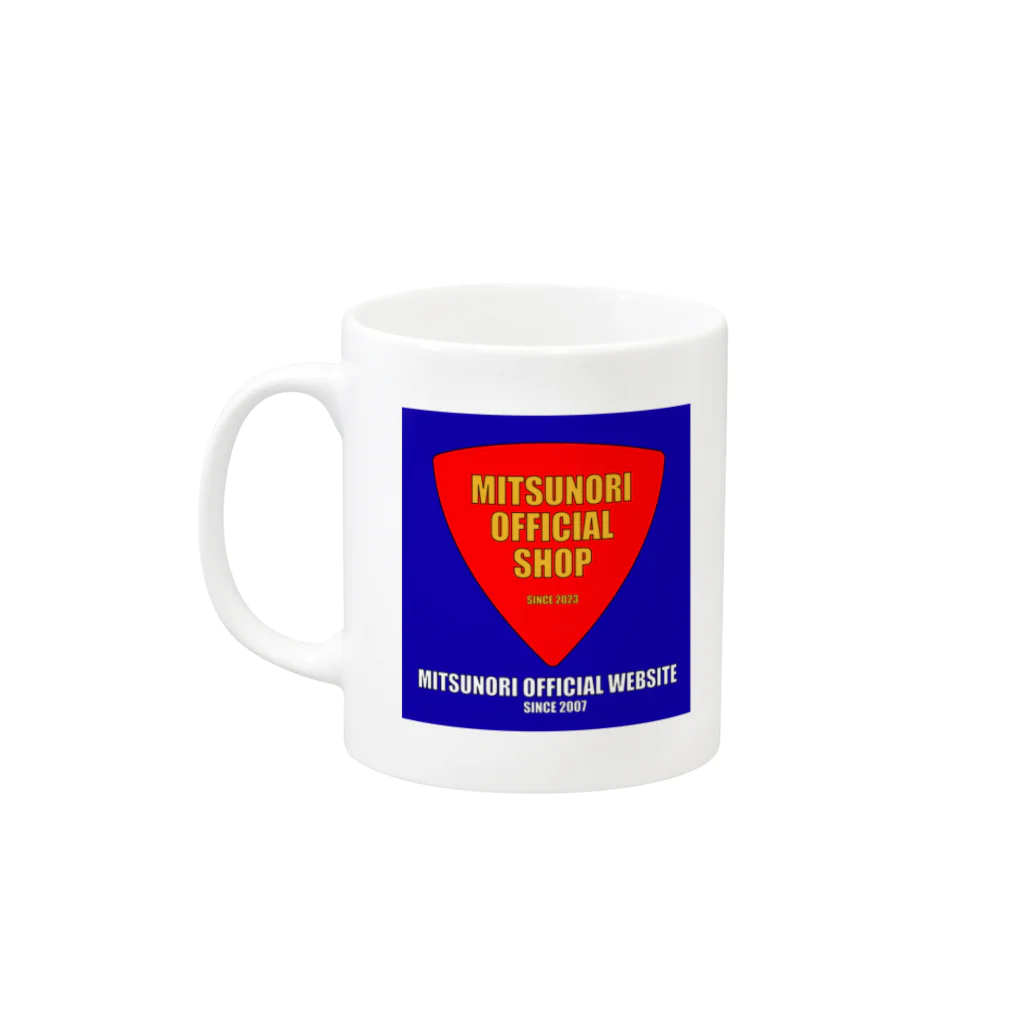 MITSUNORI OFFICIAL SHOPのMITSUNORI OFFICIAL SHOP ロゴマーク (サイン入り) Mug :left side of the handle