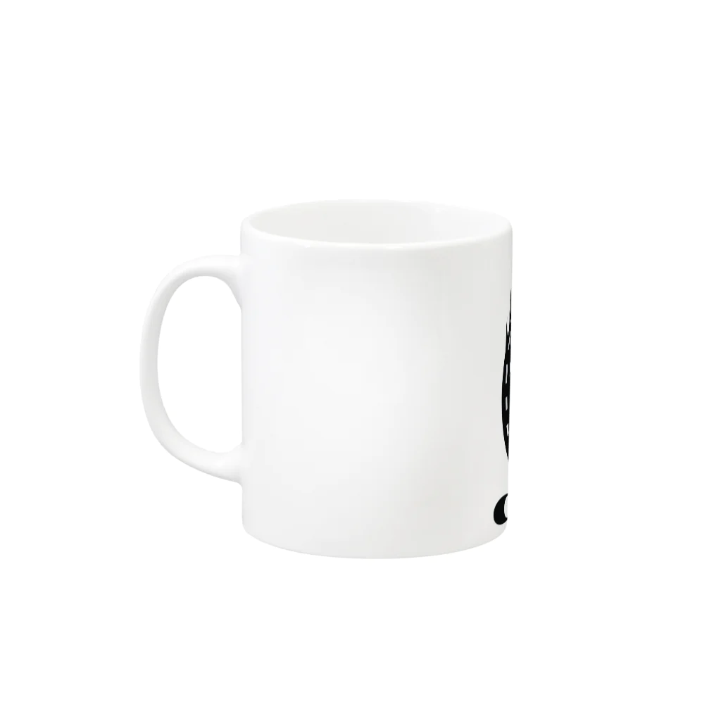 ファンシーTシャツ屋のトライバルクロコダイル Mug :left side of the handle