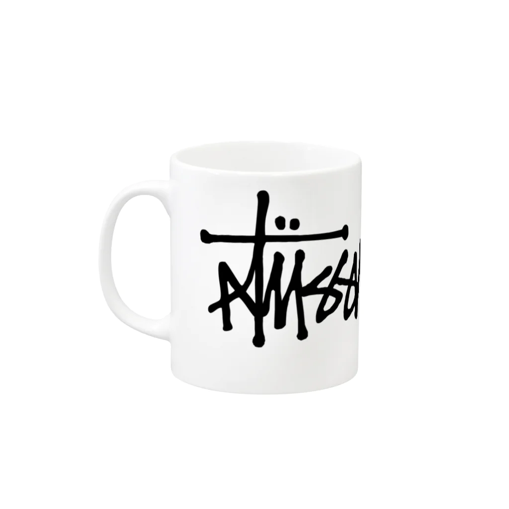 豪徳商店のアートなAtussy Mug :left side of the handle