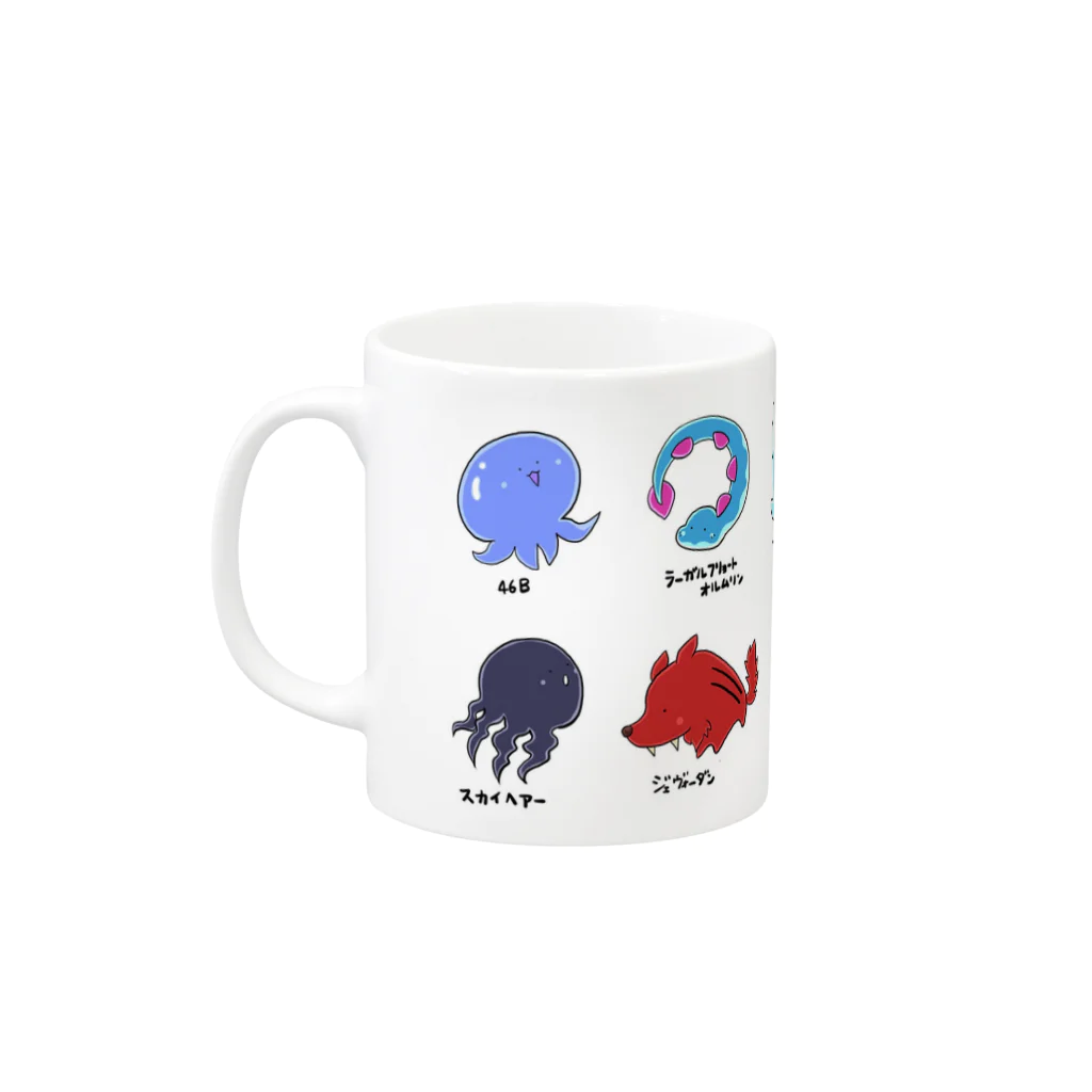 もふもふ堂のUMAグカップ Mug :left side of the handle