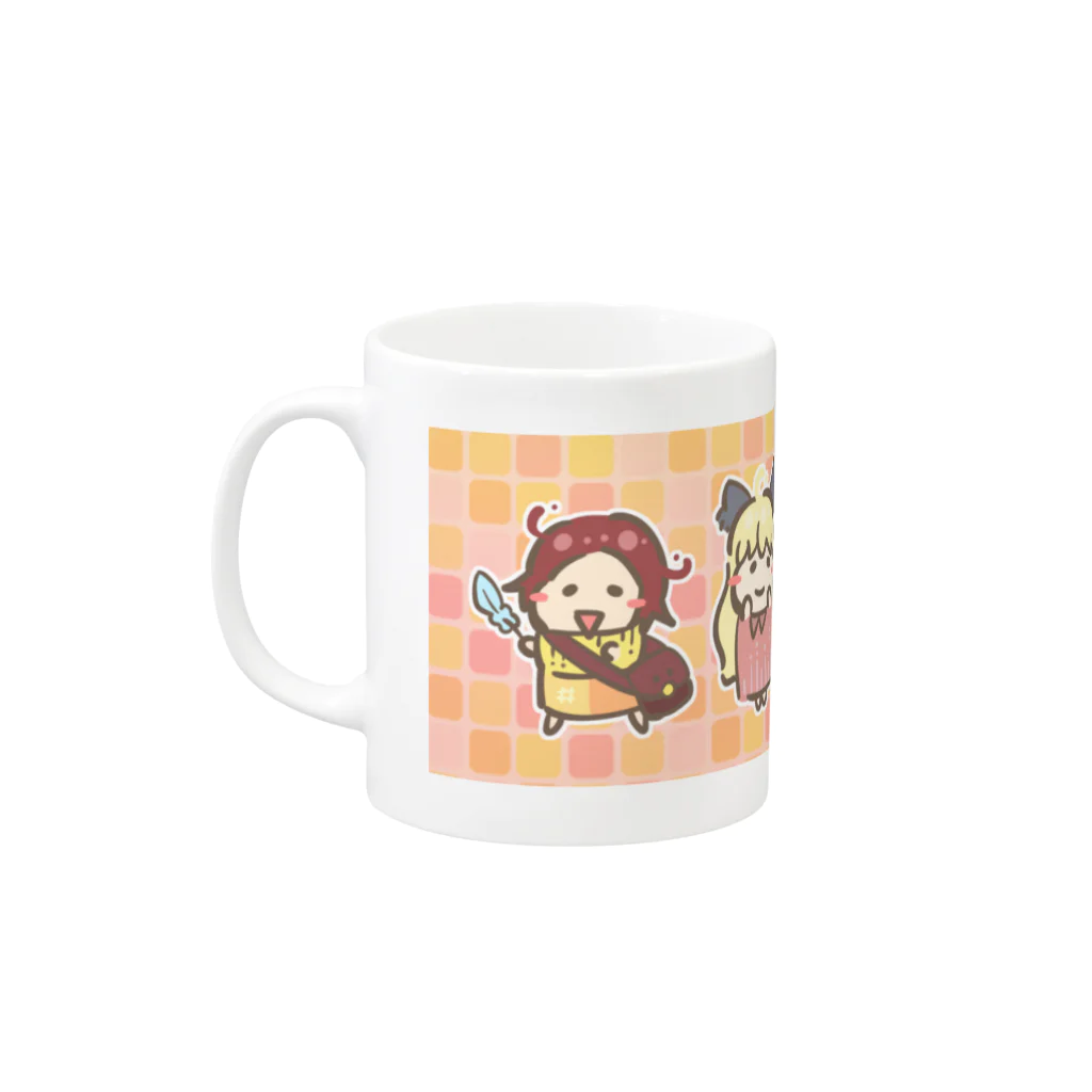 とけてるトランクわーるどのとけてる集合！マグカップ Mug :left side of the handle