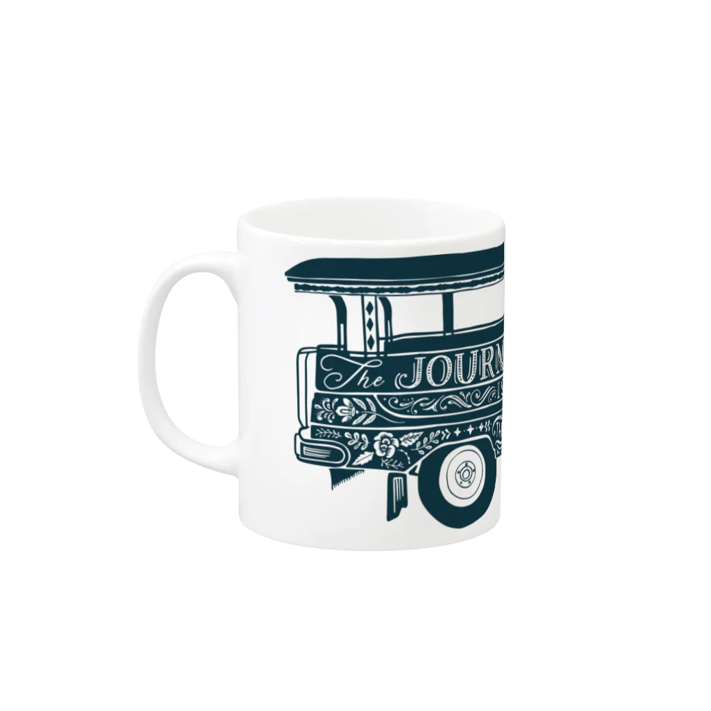 calejのThe Journey is the Reward Mug :left side of the handle