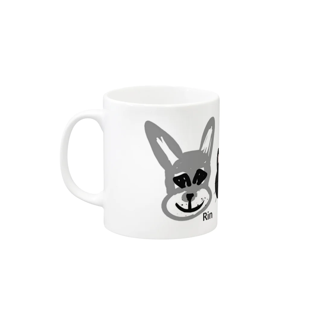 わんこと田舎暮らしのせいぞろい Mug :left side of the handle