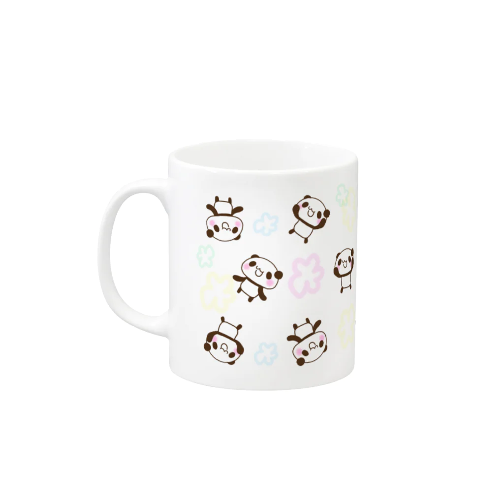 ☆みかん☆のわちゃわちゃぱんだ Mug :left side of the handle